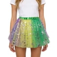 thumbnail image 5 of JFGHDG Light Up Tutu Women Ruffle Skirt Women Tutu Skirt Sequin Skirt Dance Skirt Tulle Skirt Running Tutu Light Green One Size, 5 of 9