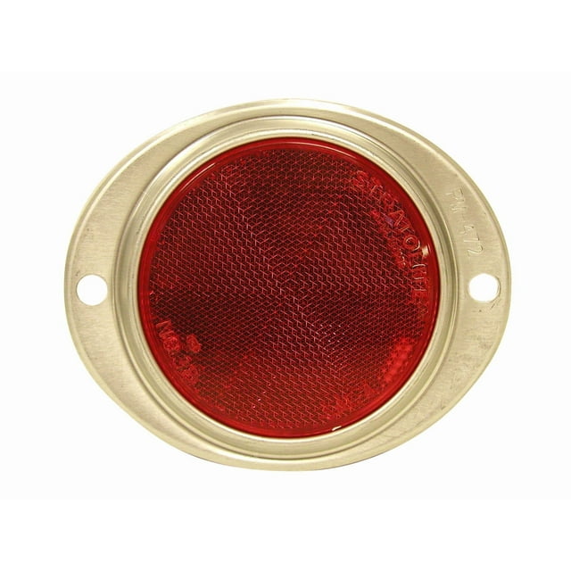 Peterson Manufacturing V472r Red 3" Aluminum Oval Reflector