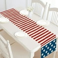 thumbnail image 7 of Huge Memorial Day Savings! Boovnll 4th of July Table Runner, 13x35" Stars Stripe Memorial Day Table Runner, Patriotic Table Runner for Patriotic Party Dining Table Decor, 4th of July Decorations, 7 of 7