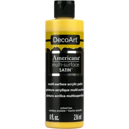 UPC: 0766218070586 | DecoArt Americana Multi-Surface Acrylic Color 8 oz. School Bus
