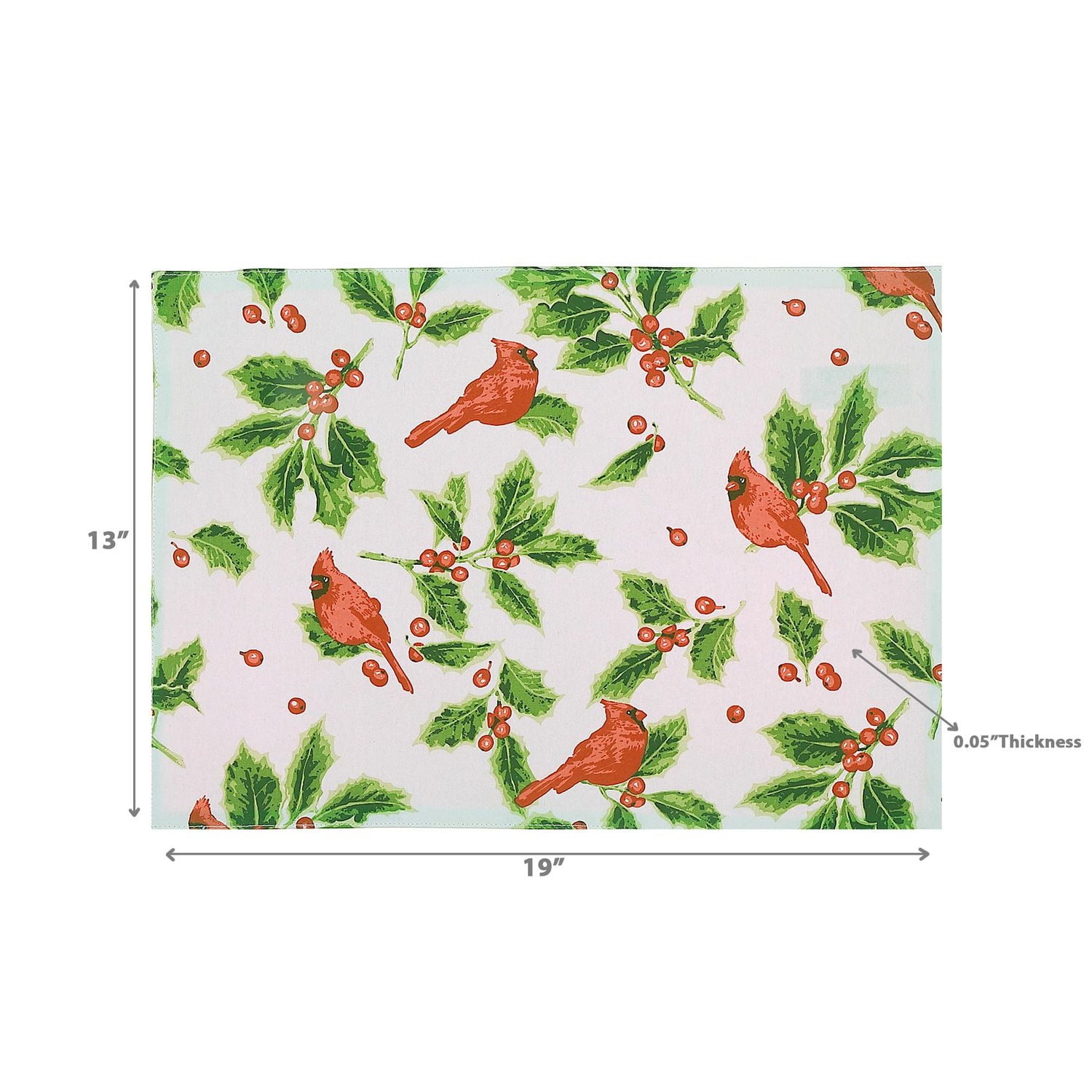 Cotton Placemat Cardinal - Set of 12