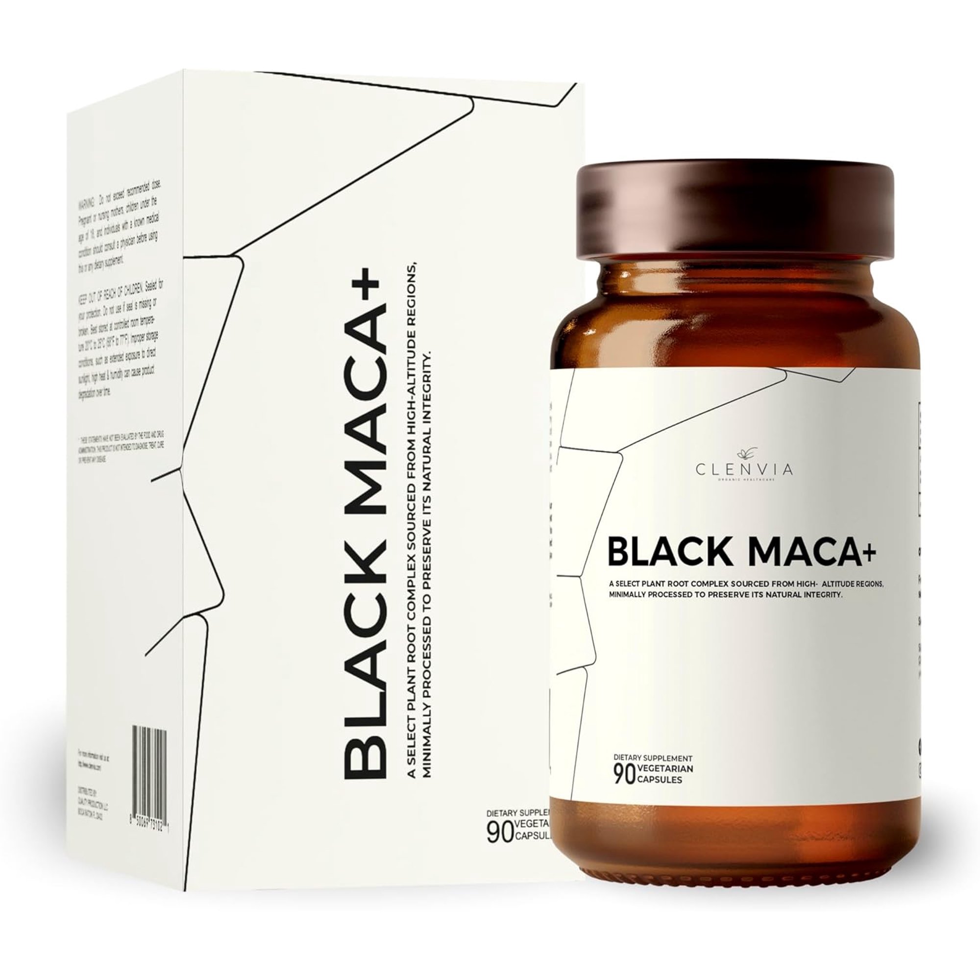 Black Maca Capsules – 1500mg Premium Organic Maca Root Powder – Nutrient-Rich Superfood Packed with Vitamins A, C, B-Complex, Iron, Zinc & Calcium – Non-GMO, Gluten-Free, 90 Count, Made in the USA