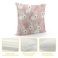 thumbnail image 4 of JEUXUS Short Plush Pillowcase Easter Bunny and Flower Throw Blanket Spring Cute Rabbit Pillow Case White, 4 of 5