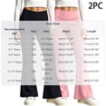 thumbnail image 2 of BXJX Girls Leggings 2 Pieces 10-12, Sports Elastic Waist Stretchy Slim Base Layer Flare Pants, 2 of 8
