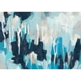 thumbnail image 2 of Vess, June Erica 32x24 Black Ornate Wood Framed with Double Matting Museum Art Print Titled - Fractal Blues I, 2 of 4