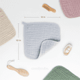 thumbnail image 4 of Comfy Cubs Baby Washcloths, Muslin Cotton Baby Towels, Large 10”x10” Wash Cloths (Slate, Pack of 10), 4 of 7