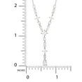 thumbnail image 2 of Believe by Brilliance Fine Silver Plated Cubic Zirconia Y Drop Necklace, 18" +2", 2 of 3