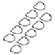 thumbnail image 3 of Anillo en D soldado sin costura, 10 piezas, herrajes de acero inoxidable 316, anillo con hebilla en D, anillo en D de acero inoxidable, mayor durabilidad, 3 of 14