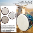 thumbnail image 4 of Riwcyla 8,inch African Drum PVC Drum Body Goatskin Drum Surface Lightweight Hand Clapping Drum Percussion Instrument Colorful Pattern Bongo Drum for Adult Beginners, 4 of 6