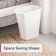 thumbnail image 4 of Sterilite Bathroom Trash Can, 3 Gallon Small Plastic Garbage Bucket Bin with No Lid, White, 4 of 9