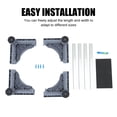 thumbnail image 4 of OULII Rouleau de Machine à Laver Base Plastique Gris 1Pcs pour Usage Domestique, 4 of 8