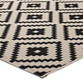 thumbnail image 5 of Pemberly Row 94.5x122" Geometric Diamond Trellis Area Rug in Black and Beige, 5 of 7