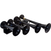 Vixen Horns Train Horn Kit for Trucks/Car/Semi. Complete Onboard System- 200psi Air Compressor, 3 Gallon Tank, 4 Trumpets. Super Loud dB. Fits Vehicles like Pickup/Jeep/RV/SUV 12v VXO8330B/4124B
