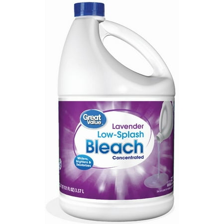 Great Value Easy Pour Bleach, Lavender Scent, 121 fl oz, Liquid Laundry