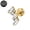 Gold, variant on 1 Pc 16G Titanium Internal Thread Cubic Zirconia Lip Studs,for Labret Conch Helix Cartilage Piercings