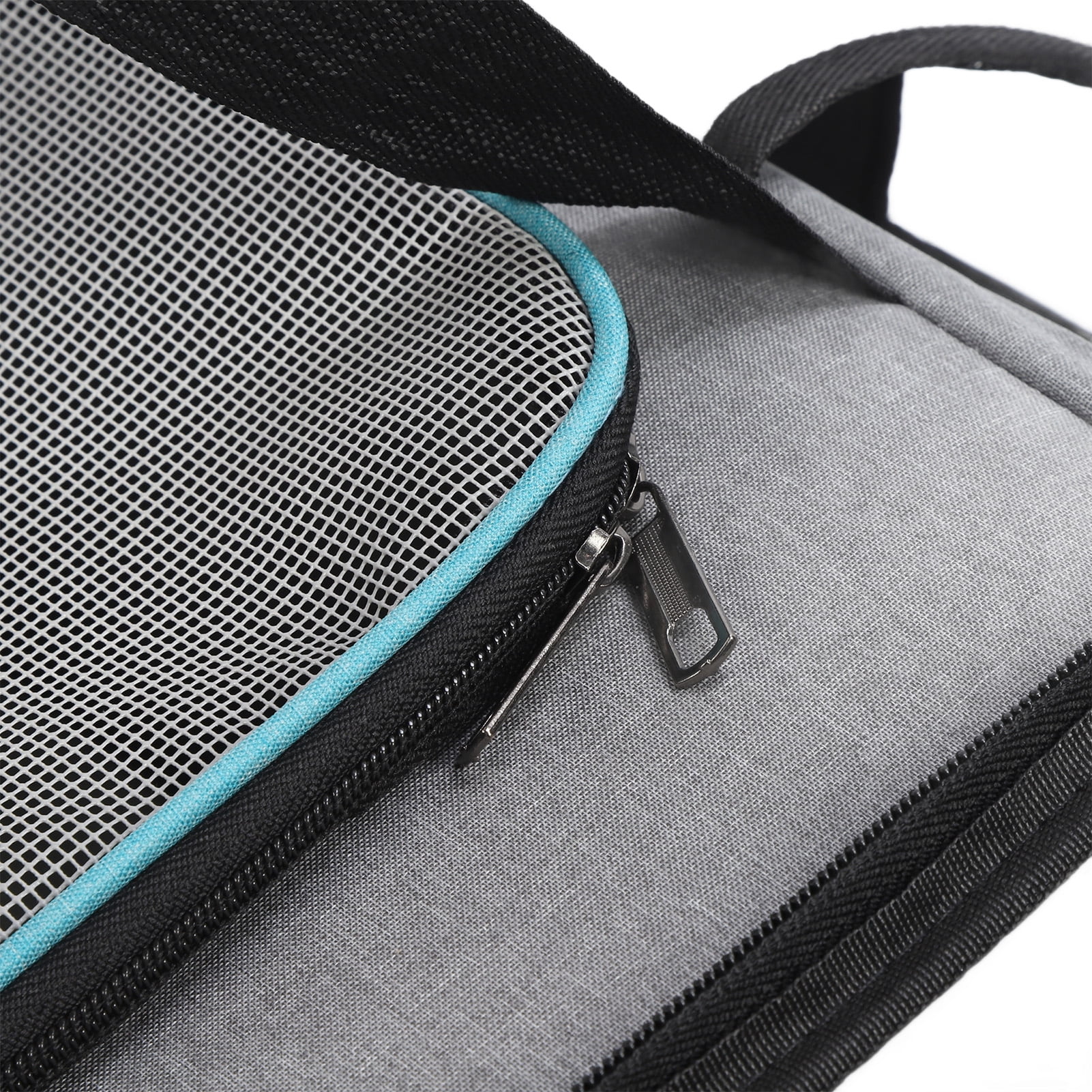 Suodoka Breathable Mesh Pet Carrier Backpack, Large Capacity Portable Cat & Dog Carrier Bag for Outdoors Travel, Grey/Blue