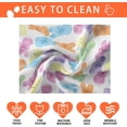 thumbnail image 4 of Easter Colorful Cute Bunny Watercolor Rabbits Tablecloth Rectangle Washable Table Covers for Spring Indoor Outdoor Dining Table Home Party Decorations 60x84 Inch, 4 of 5