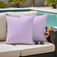 thumbnail image 4 of Purple Outdoor Waterproof Pillow Covers, Geometric Vertical Striped Solid Rainbow Decorative Square Throw Pillowcase Sofa Cushion Sham for Patio/Couch/Chair, 24"x24" 2 Pack, 4 of 8