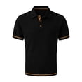 thumbnail image 2 of Soft Breathe Shirts for Men Beer Belly Short Sleeve Collared Textured Polo Shirts Casual Quick Dry Embroidered Comfy Tee，M, 2 of 7