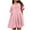 Pink, variant on Hot6sl Summer Savings Clearance Short Sleeve Round-Neck Blouses & Shirts,Fashion Women's Casual Short Sleeved Round Neck Blouses Pleated Solid Color Patchwork Top Dress,Women Blouse|Purple,XL