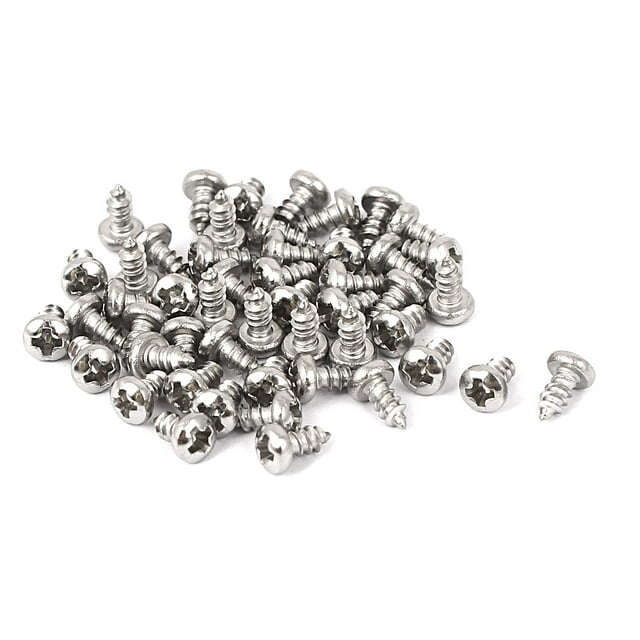 Unique Bargains M2.2x4.5mm Phillips en Acier Inoxydable Tête de Casserole Ronde Auto Taraudage Vis 50pcs