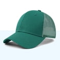 thumbnail image 2 of UTSJKR Unisex Corduroy Mesh Back Trucker Cap, Classic Five-Panel Breathable Adjustable Outdoor Sun Hat Green, 2 of 5