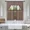 Brown Coffee, variant on Gorgeous Home Linen 3-Piece Sheer Organza Kitchen Curtain Set with Swag Valance, Gray