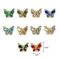 thumbnail image 6 of Kripyery 10Pcs Nail Ornament Shining Easy Paste Three-dimensional Vivid Color DIY Sparkling Butterfly Nail Charm Manicure Designs Nail Salon Supply, 6 of 8
