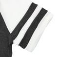 thumbnail image 3 of NISVIYA Summer Plus Size Tops for Women Baseball Shirts Striped Tunics Woman Jersey T-shirts Dark Gray, 3 of 5