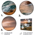 thumbnail image 3 of Designart "Cliffside Sunset I" Coastal Metal Wall Art Prints, 3 of 5