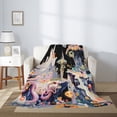 thumbnail image 2 of Throw Blanket for Couch Sofa and Bed, Cute Mushroom Landscape Super Soft Plush Throw Blanket, Fuzzy Cuteness Comfy Warm Washable Flannel Blanket & Throws for All Season 80"x60", 2 of 5
