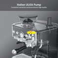 thumbnail image 5 of Espresso Machine with Milk Frother and Grinder, 2.5L Water Tank, Brushed Stainless Steel, 5 of 7