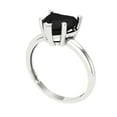 thumbnail image 2 of 2 ctw Solitaire Anniversary Ring for Women | Heart Cut Natural Onyx | Hyperallergenic Solid 14K White Gold, 2 of 5