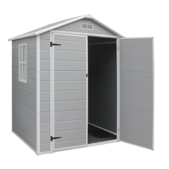 Zimtown 6×5 ft Outdoor Storage Shed Storage Cabinet Multi-Purpose,HDPE