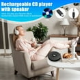 thumbnail image 4 of ELEPEX Portable CD Player, TSV Rechargeable CD Walkman with HiFi Speaker, Personal Anti-Skip CD Music Player with LCD Display/MP3/Headphone Jack/AUX Input Output for Cars Home Travel Adults Teens, 4 of 6