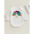 thumbnail image 4 of LMLYSoH Baby Girls Boys Sweatshirts Rompers Thanksgiving Clothes Letter Print Crew Neck Long Sleeve Toddler Fall Bodysuits, 4 of 8