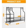thumbnail image 4 of Gloperti Extra Large Golf Bag Organizer Rack，Wall Mount Storage Holds 4 Golf Bags & Clubs, 4 of 8