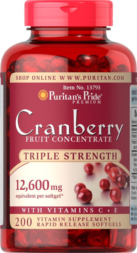 Puritan's Pride Triple Strength Cranberry Fruit Concentrate 12,600 mg