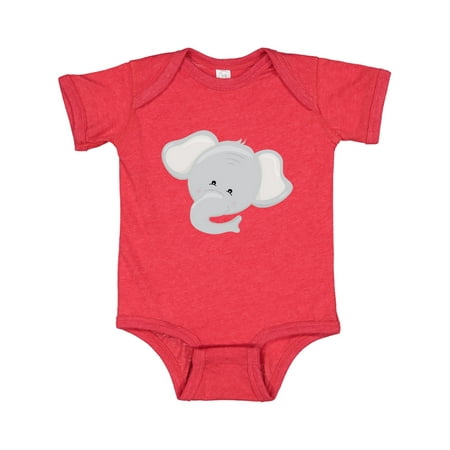 

Inktastic Cute Elephant Head Gift Baby Boy or Baby Girl Bodysuit