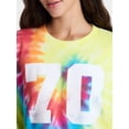 thumbnail image 4 of No Boundaries Pride Graphic Washed Cropped Crewneck Sweatshirt, Women's XXS-XL, 4 of 5