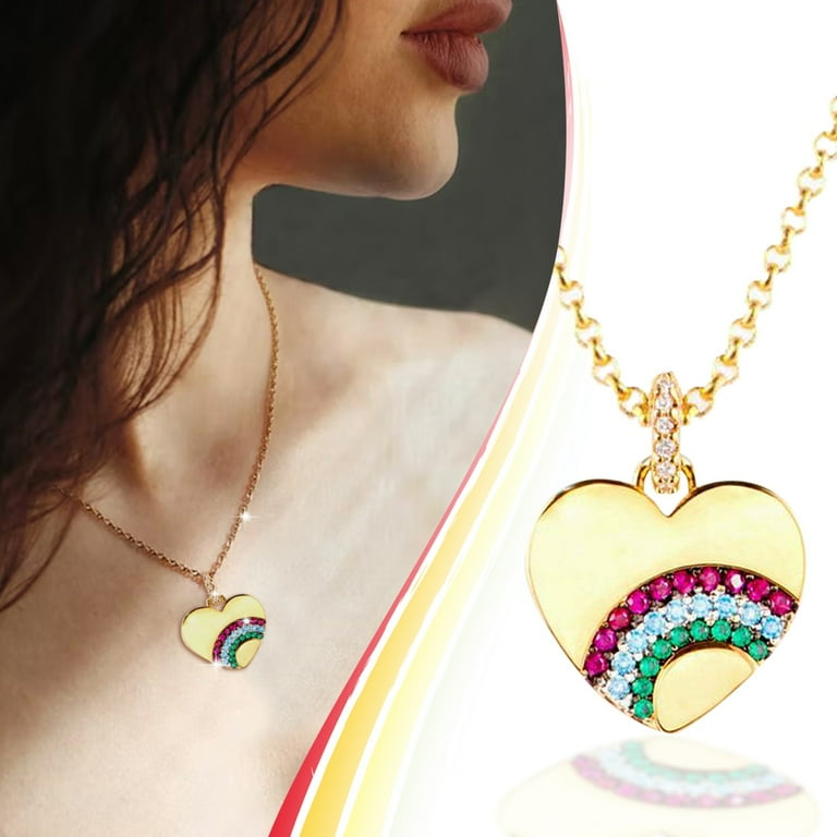 Heart shaped necklace walmart shop