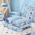 thumbnail image 5 of meiyoeat Blue Coquette Bow Zipper Full Size Comforter Sets with Fitted Sheet and 2 Pillowcases,Western Cow Print Cowgirl Boots Zipper Bedding Set For Girl,Reversible,4 Pieces, 5 of 7