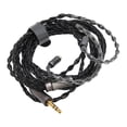 thumbnail image 4 of Cable para auriculares de 3,5 mm, 8 núcleos, chapado en plata, 3,9 pies, 2 pines, para auriculares MP3 y MP4, 4 of 10