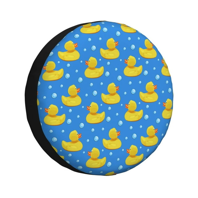 Fotbe Cute Yellow Rubber Ducks Funda de Llanta de Repuesto con Estampado, Engrosada, Ajuste Universal para Jeep, Remolque, RV, SUV, Camión-14 inch