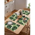 thumbnail image 6 of Placemats 1 Pack, Palm Leaf Woven Placemat, Linen Place Mats for Kitchen/Dining Tables, Tropical Plant Country Green Summer Washable Table Mats for Party, 6 of 8