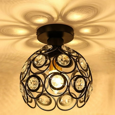 

Lampshade Iron Elegant Floral Shape Ceiling for Chandelier Ceiling Light - Black