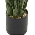 thumbnail image 4 of DecMode 36" Artificial Snake Plant in Black Porcelain Pot and Stone Details, 4 of 10