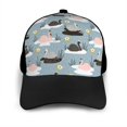 thumbnail image 3 of Yiaed Swan Princess On Lake Print Baseball Cap Dad Hat Polo Style Plain Blank Adjustable Size, 3 of 5