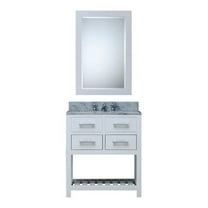 Water Creation Madalyn 30" Single Sink Wood Bathroom Vanity in Pure White
