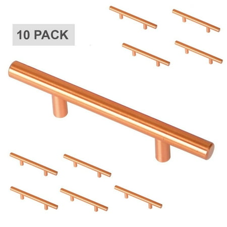 Bow Cabinet Handle Hamilton Bowes Satin Copper Cabinet Hardware Euro Style Bar Handle Pull - 3